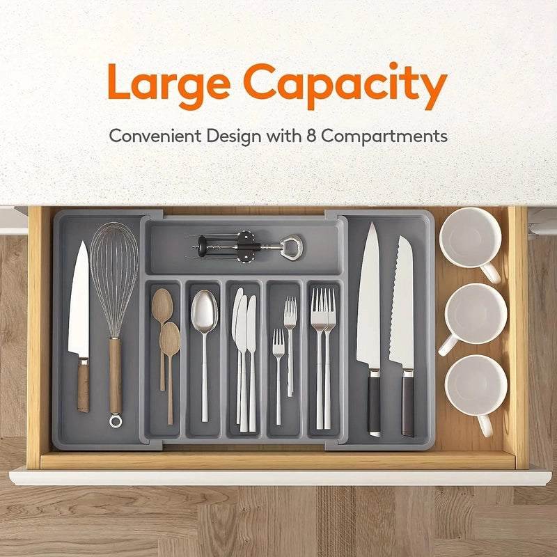 1Pcs Adjustable Tableware Utensil Organiser Draw