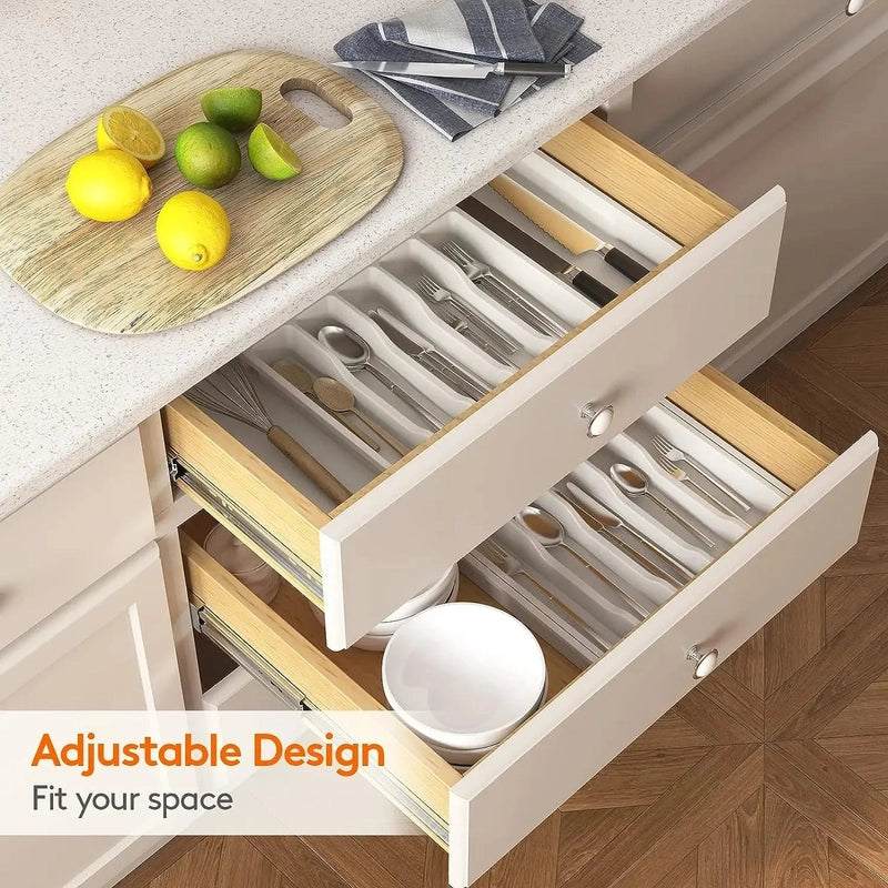 1Pcs Adjustable Tableware Utensil Organiser Draw