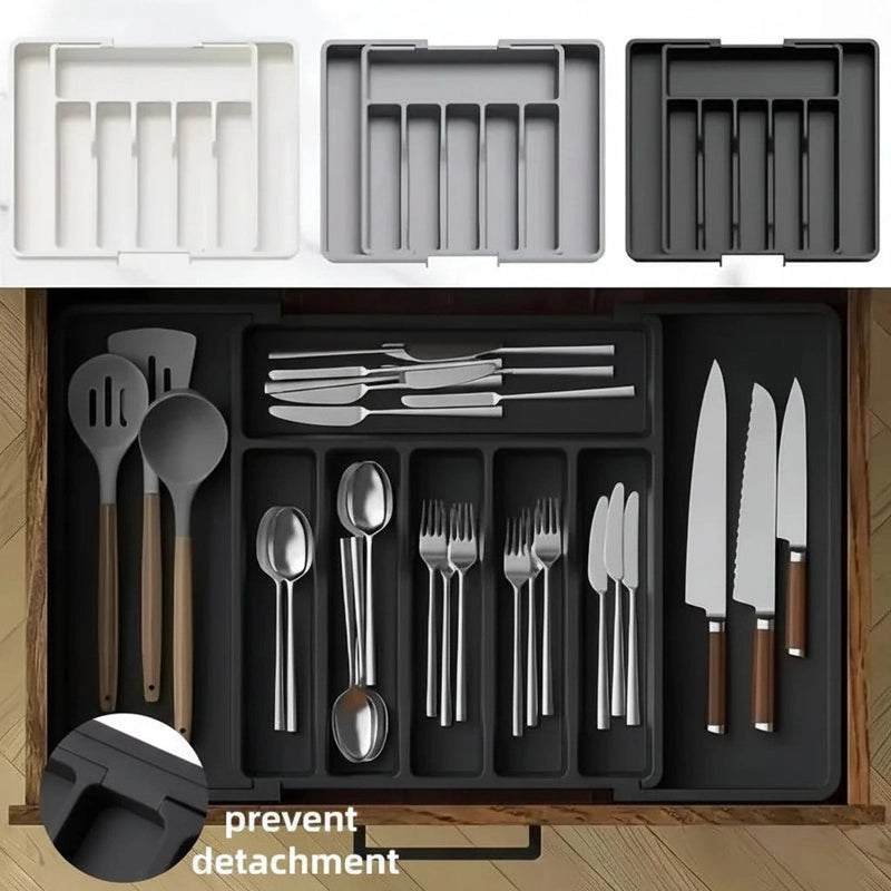 1Pcs Adjustable Tableware Utensil Organiser Draw