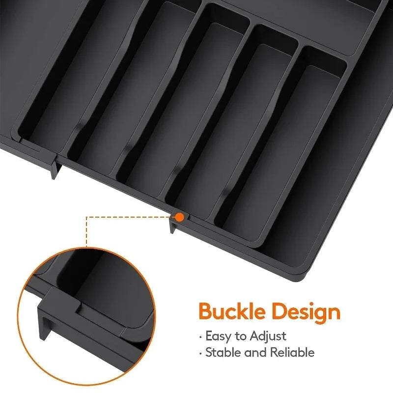 1Pcs Adjustable Tableware Utensil Organiser Draw