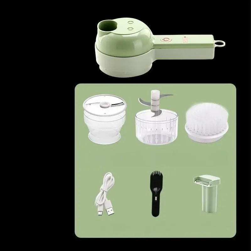 4 In 1 Electric Vegetable Cutter 14:200006151#1 Set