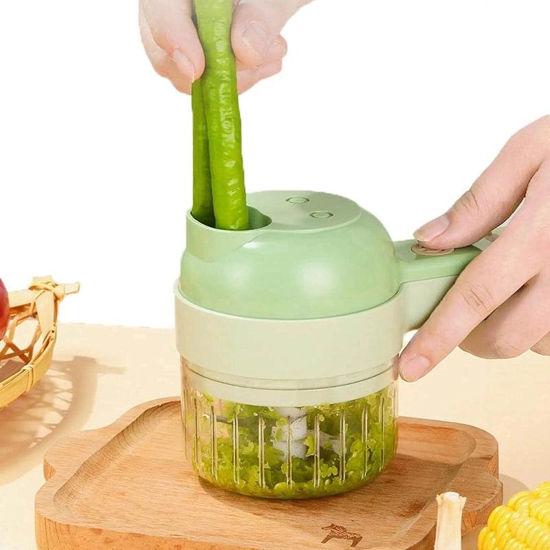 4 In 1 Electric Vegetable Cutter 14:200006151#1 Set