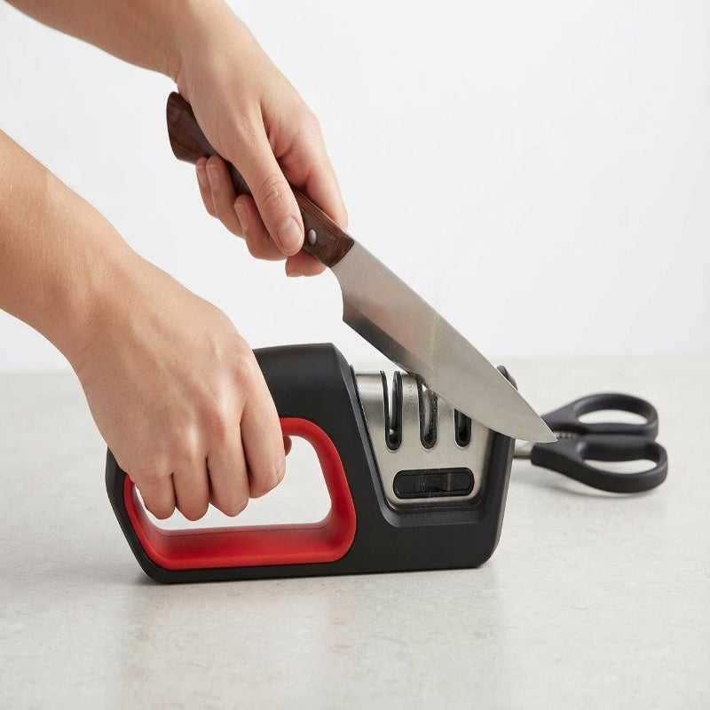4 In 1 Stainless Steel Kitchen Scissor & Knife Sharpener