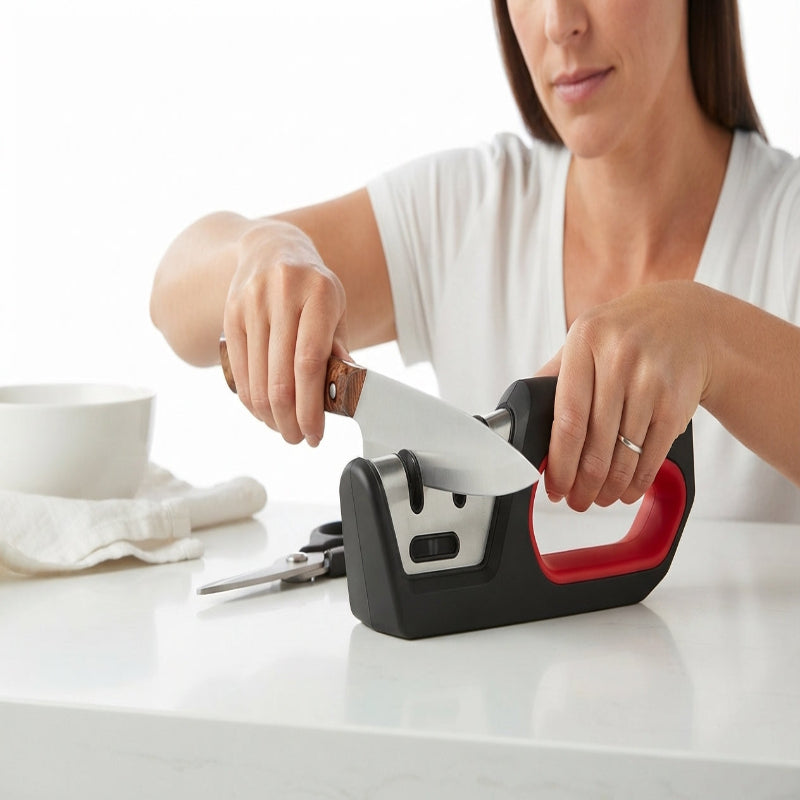4 In 1 Stainless Steel Kitchen Scissor & Knife Sharpener