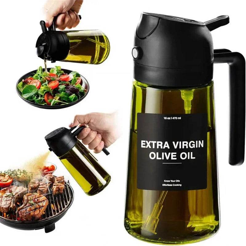 470 ML Cooking Oil Spray Bottle Dispenser 14:193#1pcs Black