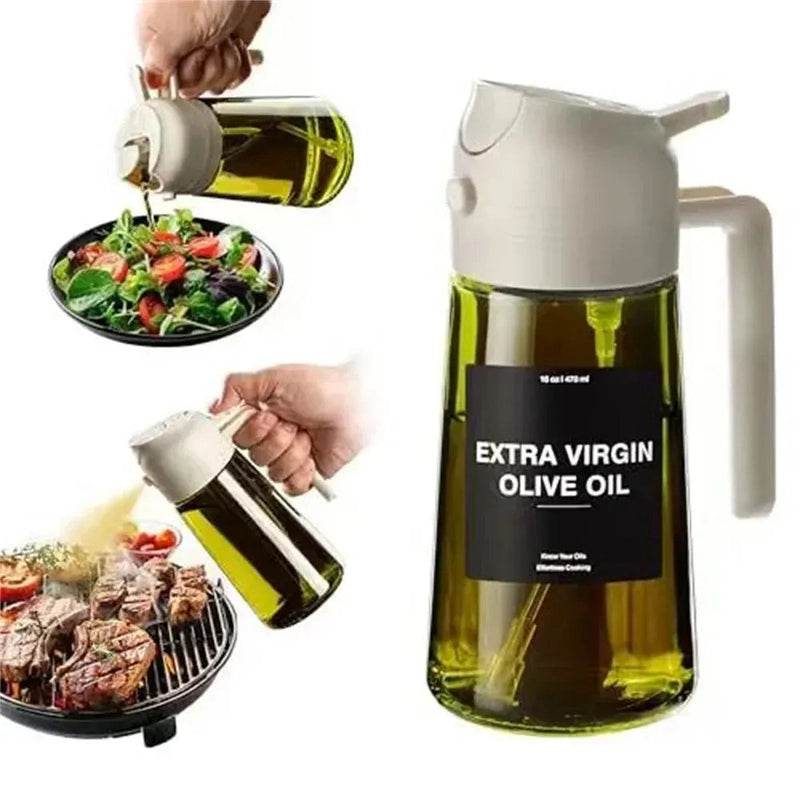 470 ML Cooking Oil Spray Bottle Dispenser 14:29#1pcs White