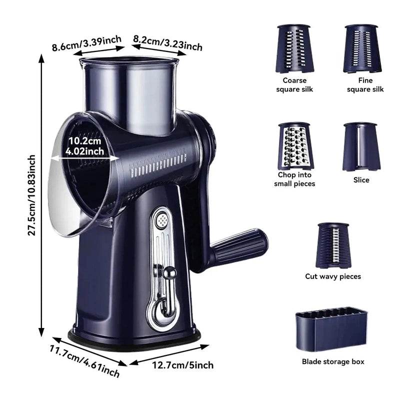 5 In 1 Multi-functional Vegetable & Cheese Grater 14:496#violet;200007763:201336105