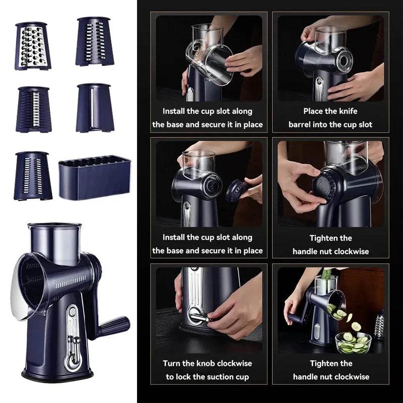 5 In 1 Multi-functional Vegetable & Cheese Grater 14:496#violet;200007763:201336105