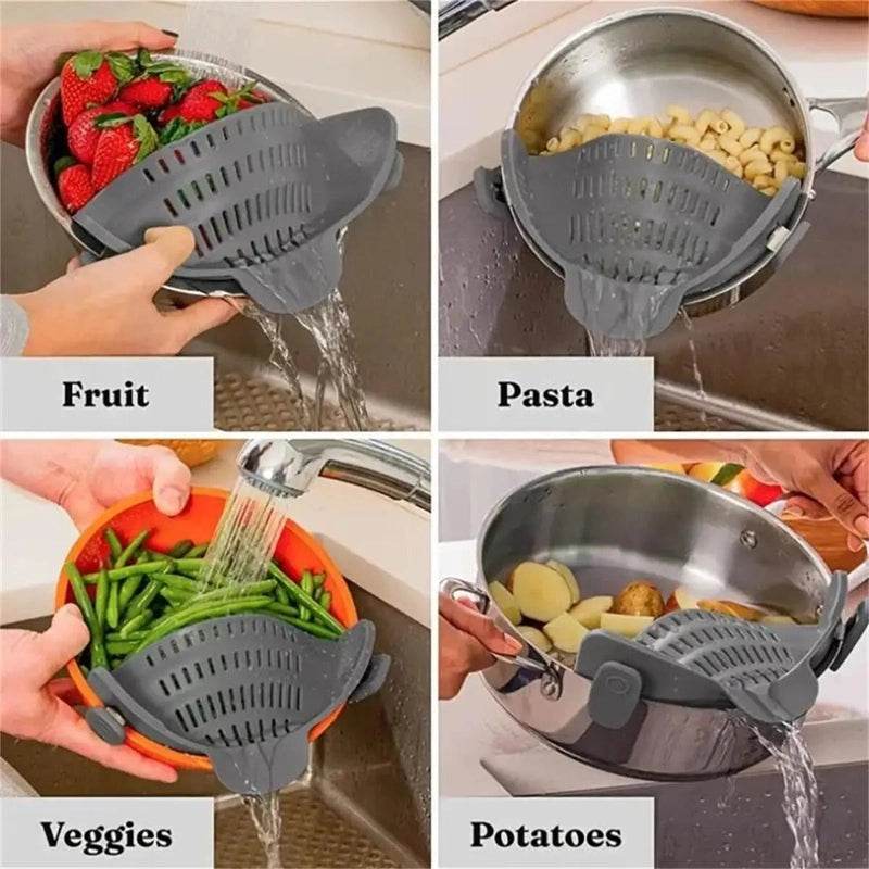 Adjustable Clip Cooking Pot Strainer