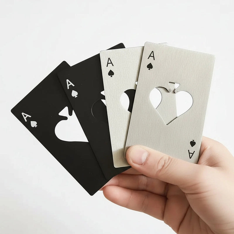Creative Design Poker Card Set Stainless Steel Bottle Openers
