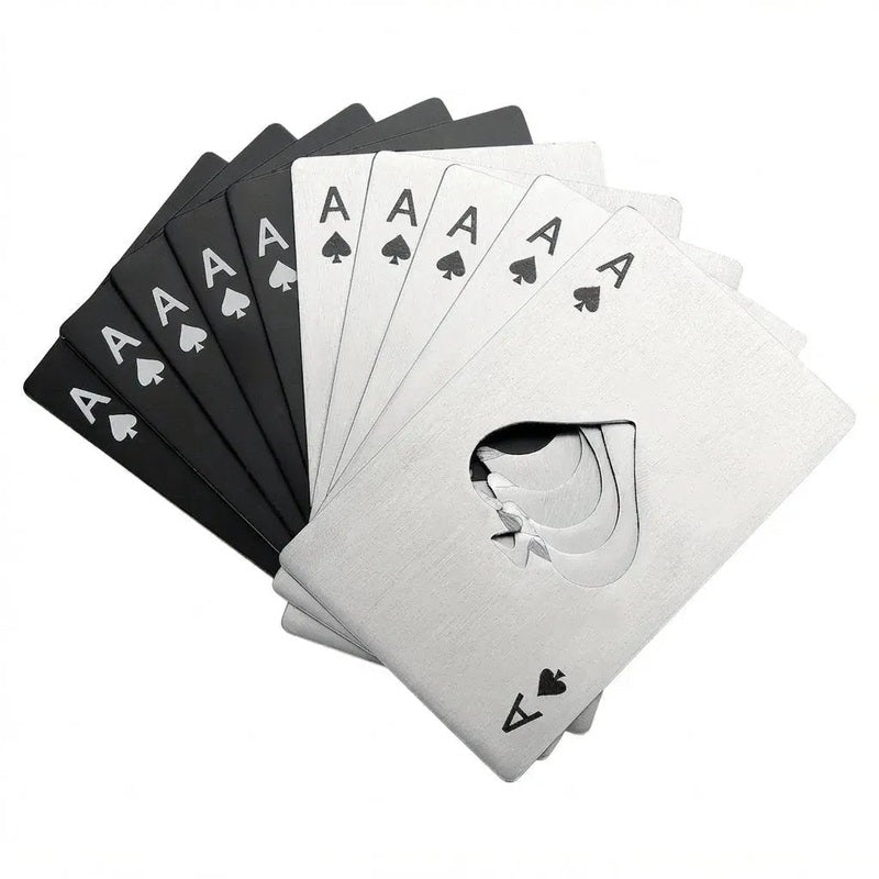 Creative Design Poker Card Set Stainless Steel Bottle Openers