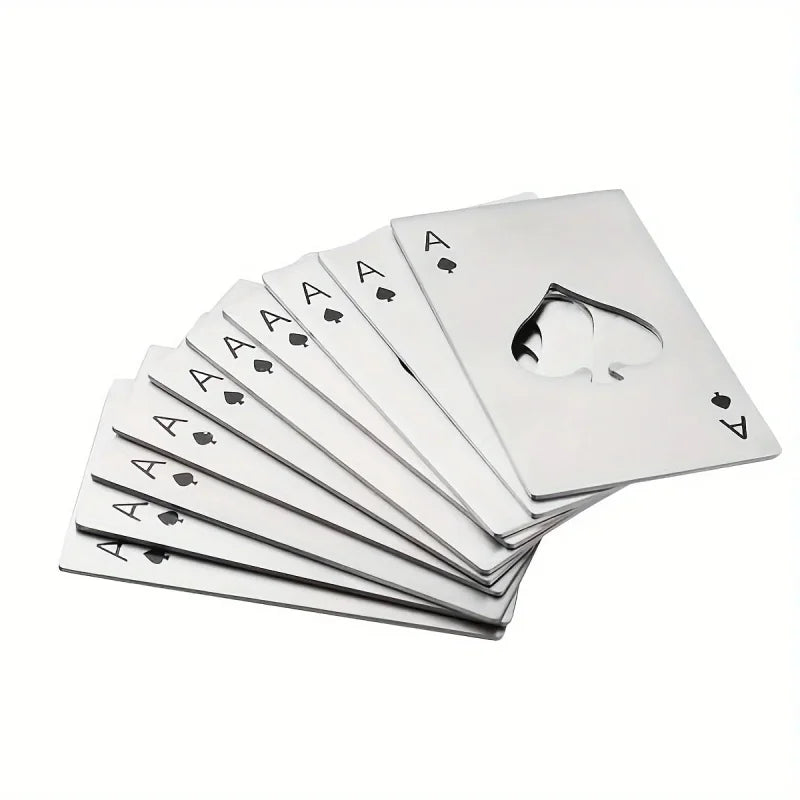 Creative Design Poker Card Set Stainless Steel Bottle Openers