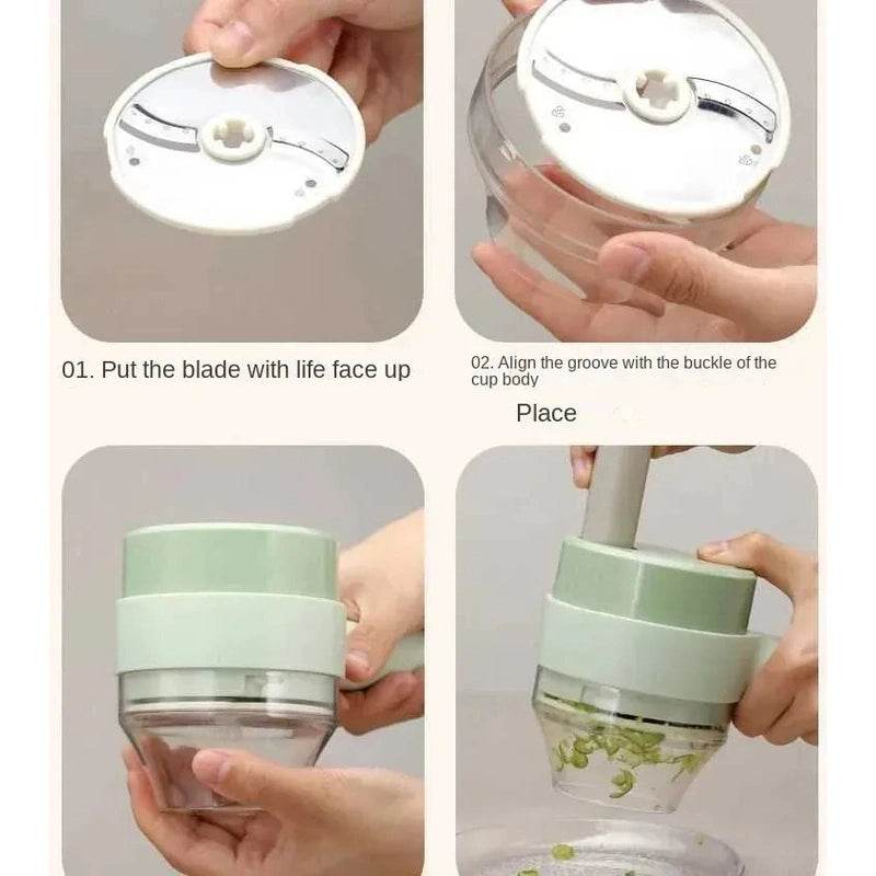 Electric 4 In 1  Vegetable Chopper 14:200006151#1set