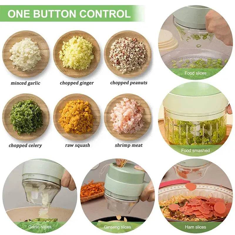 Electric 4 In 1  Vegetable Chopper 14:200006151#1set