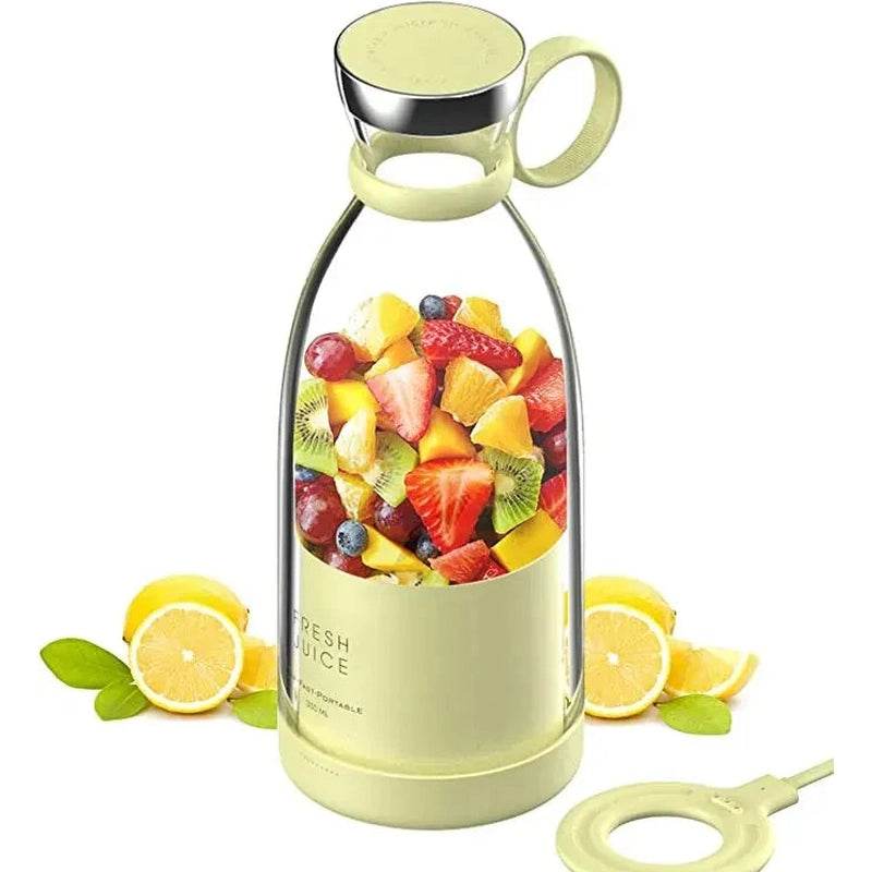 Electric Portable Rechargeable Wireless Juicer 14:366#350ml yellow;200007763:201336100