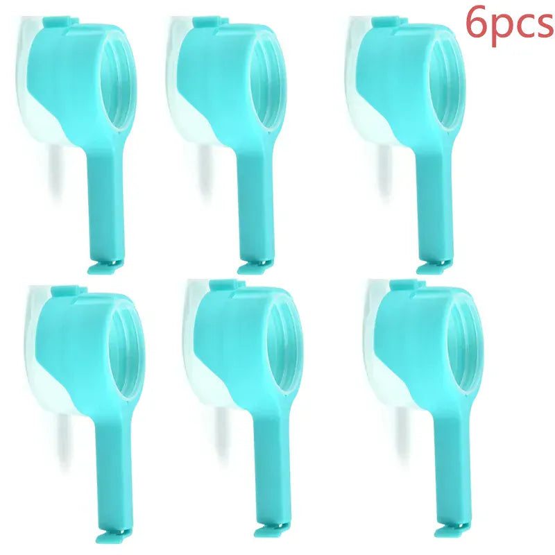 Food Bag Sealing Lid Cap Clip 14:100013775#6pcs-blue