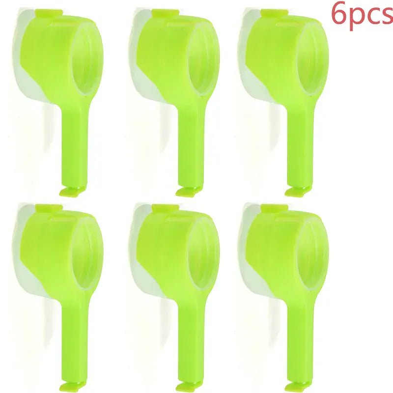 Food Bag Sealing Lid Cap Clip 14:100018786#6pcs-green