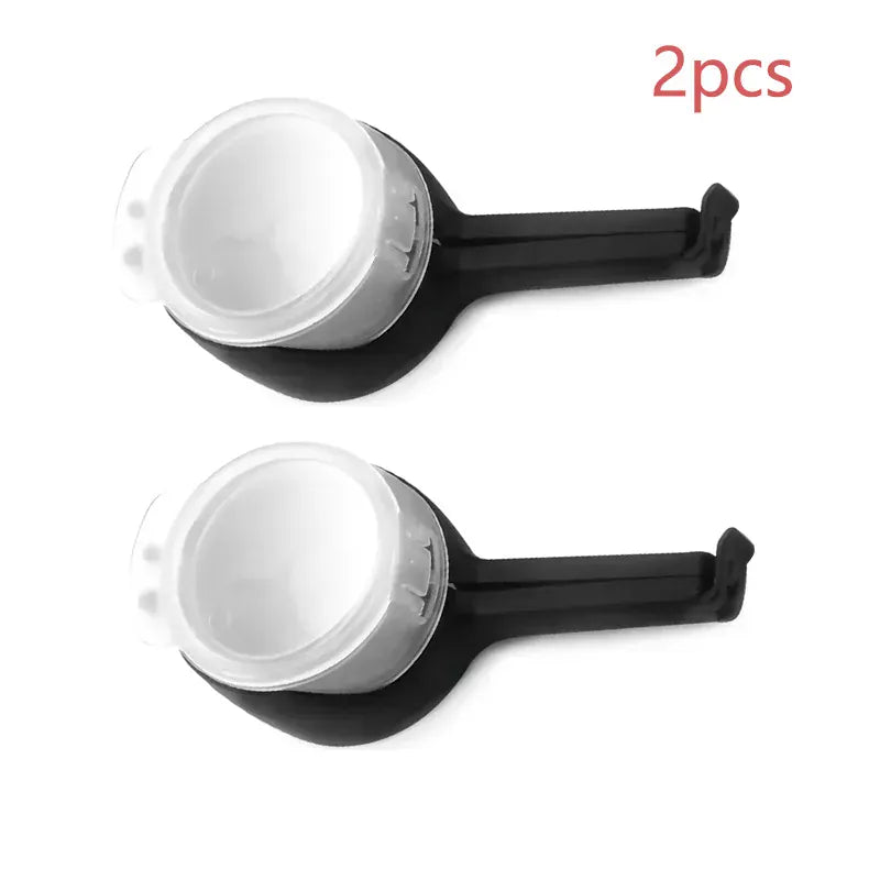 Food Bag Sealing Lid Cap Clip 14:1254#2pcs-black