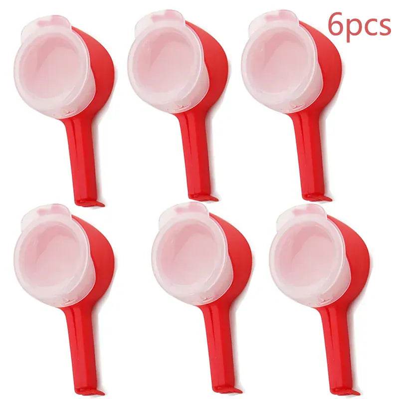 Food Bag Sealing Lid Cap Clip 14:365016#6pcs-red