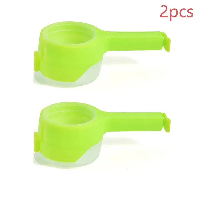 Food Bag Sealing Lid Cap Clip 14:366#2pcs-green