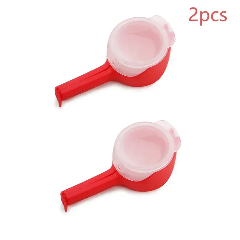 Food Bag Sealing Lid Cap Clip 14:691#2pcs-red
