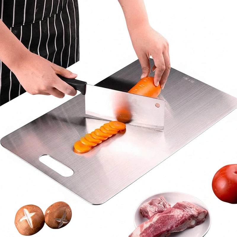 Food Meal Prep Stainless Steel Double Sided Chopping Board