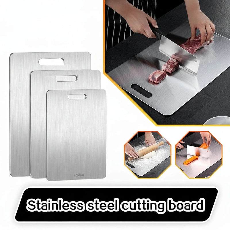 Food Meal Prep Stainless Steel Double Sided Chopping Board