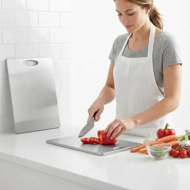 Food Meal Prep Stainless Steel Double Sided Chopping Board