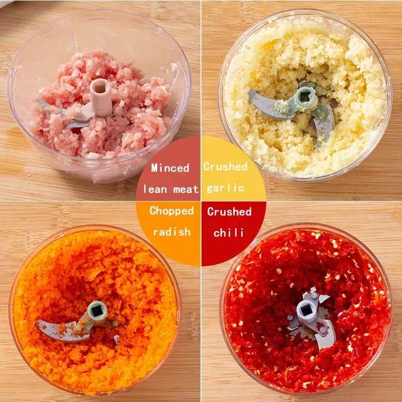 Garlic Chopper Manual Rotate Vegetable Cutter