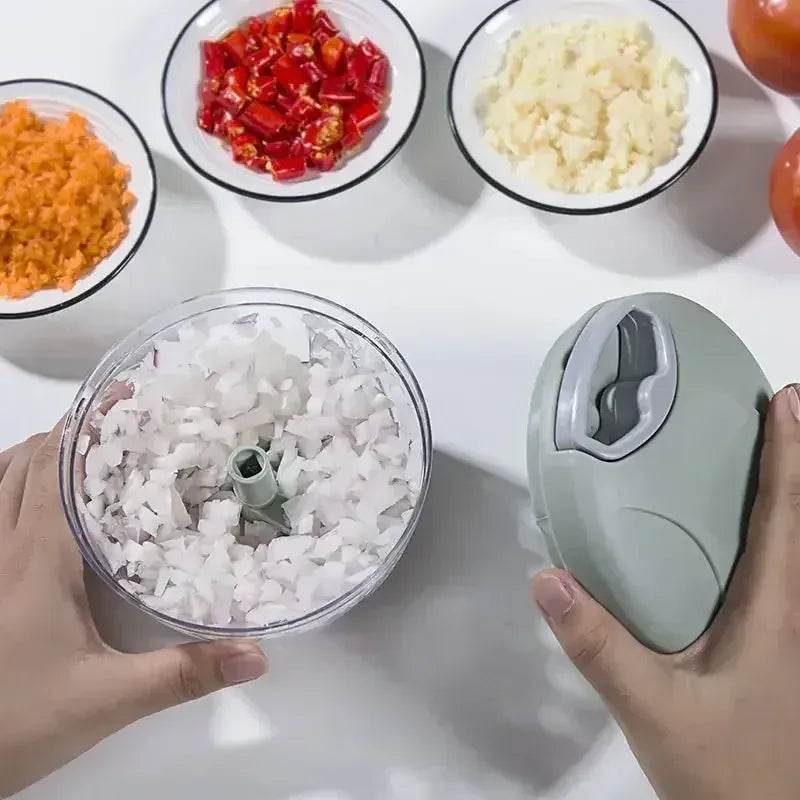 Garlic Chopper Manual Rotate Vegetable Cutter