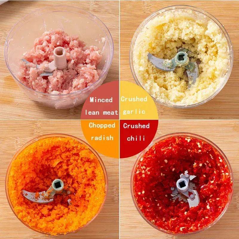 Garlic Chopper Manual Rotate Vegetable Cutter