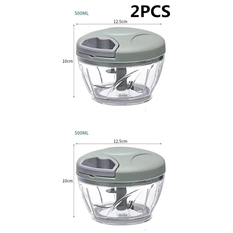 Garlic Chopper Manual Rotate Vegetable Cutter 14:200000195#2PCS G
