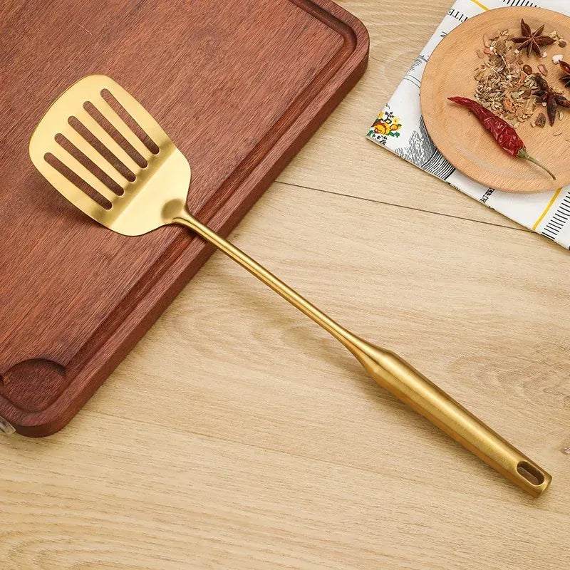Golden Stainless Steel Kitchen Utensils Set