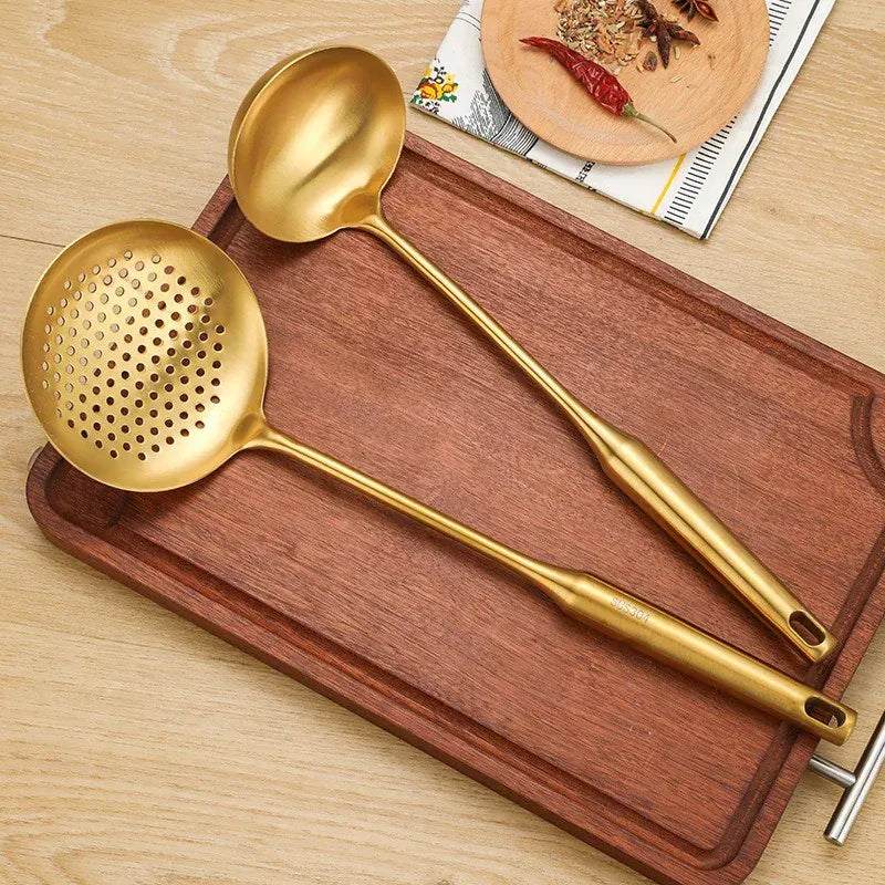 Golden Stainless Steel Kitchen Utensils Set