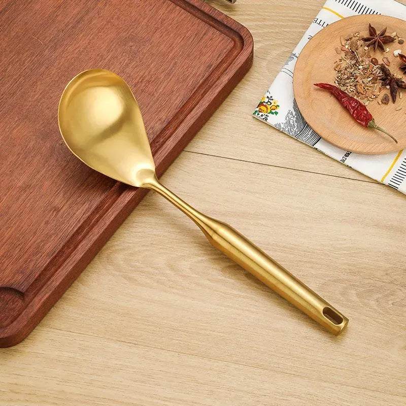 Golden Stainless Steel Kitchen Utensils Set
