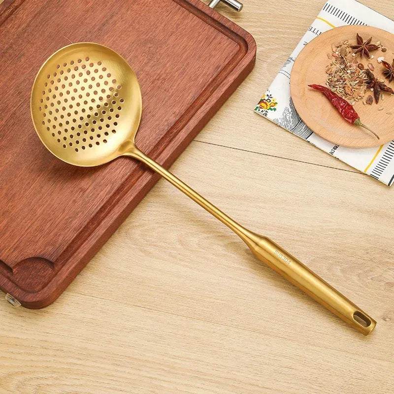 Golden Stainless Steel Kitchen Utensils Set