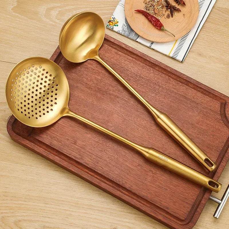 Golden Stainless Steel Kitchen Utensils Set