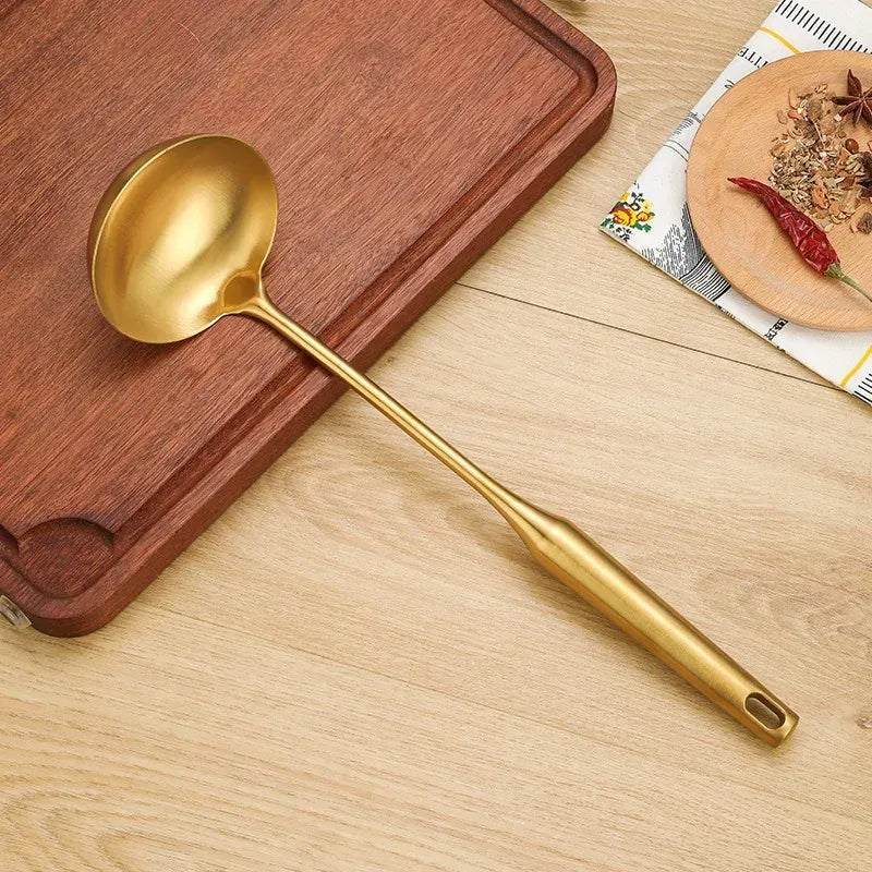 Golden Stainless Steel Kitchen Utensils Set