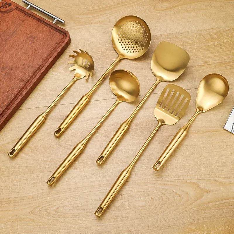 Golden Stainless Steel Kitchen Utensils Set