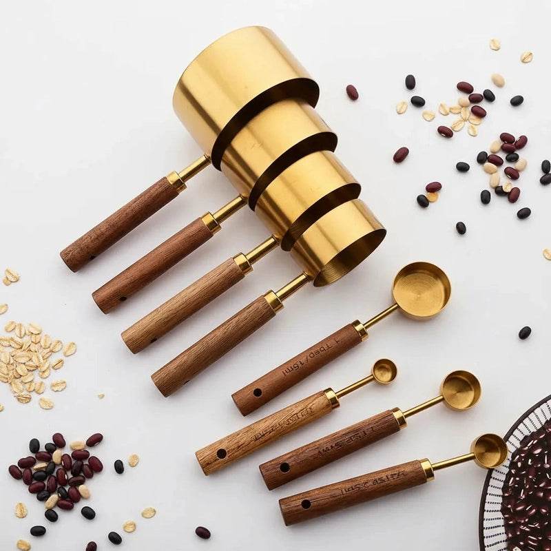 Golden Stainless Steel Measuring Cups