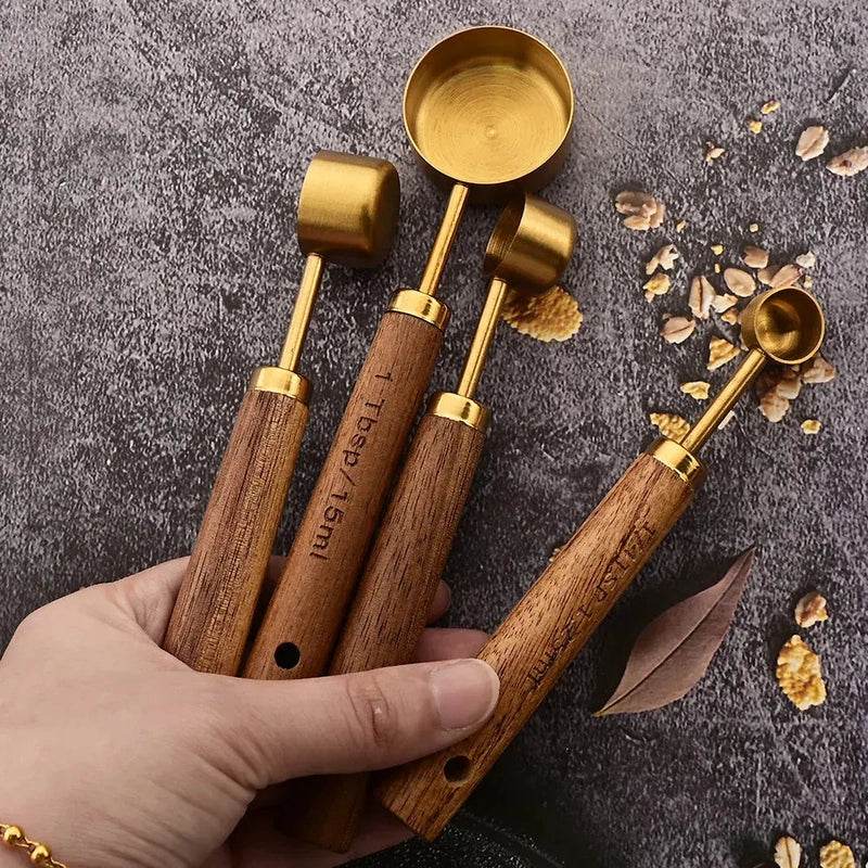 Golden Stainless Steel Measuring Cups