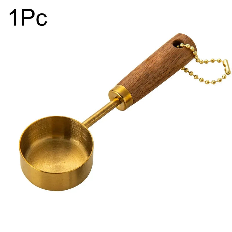 Golden Stainless Steel Measuring Cups 14:200006156#1Pc Gold
