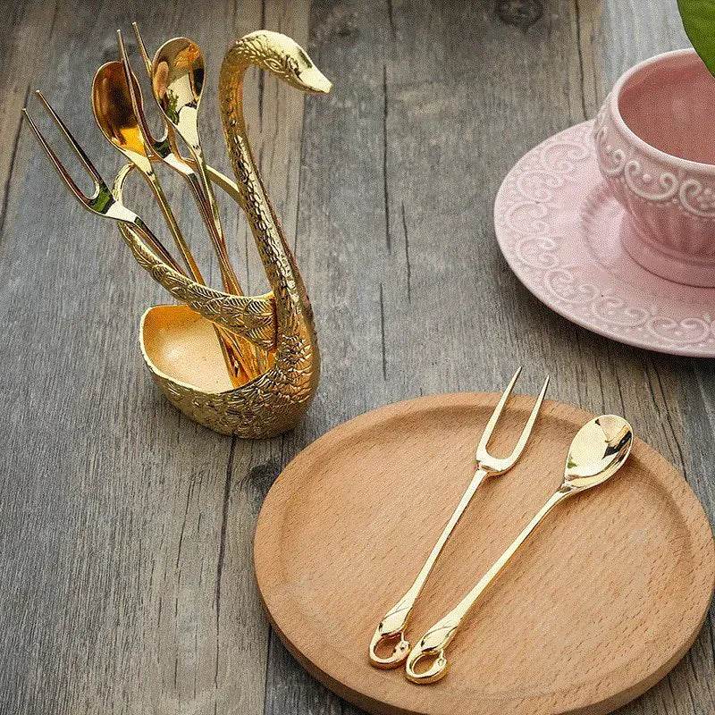 Golden Swan Base Utensil Holder