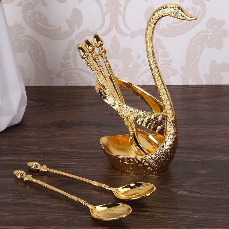 Golden Swan Base Utensil Holder