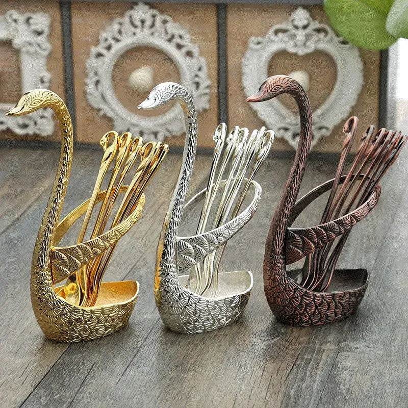 Golden Swan Base Utensil Holder