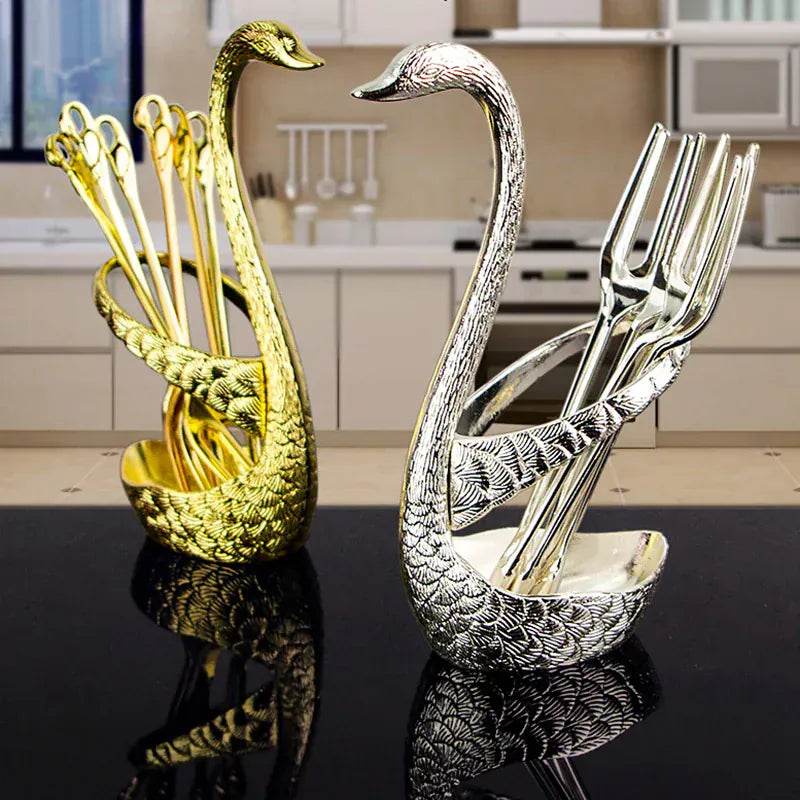 Golden Swan Base Utensil Holder