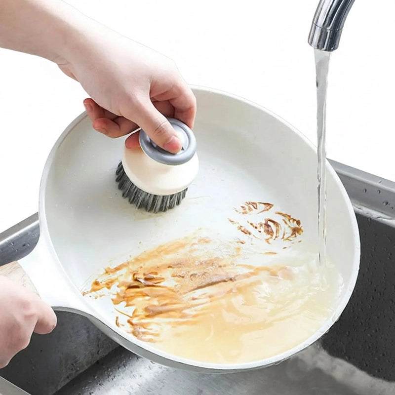 Multi-Functional Dish Washer Scrubber With Soap Dispenser
