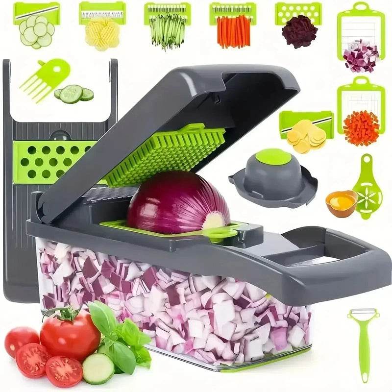 Multi-functional Vegetable Food Chopper 14:200006152#16 in 1 grey