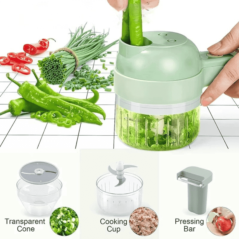 Portable Electric Vegetable Chopper 14:200006152#Kit-1