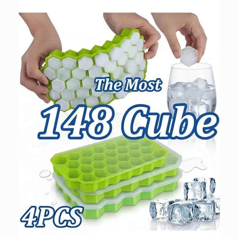 Silicone Large Capacity 148 Ice Cube Maker Tray Set